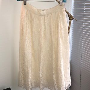 Vintage style off white lace skirt